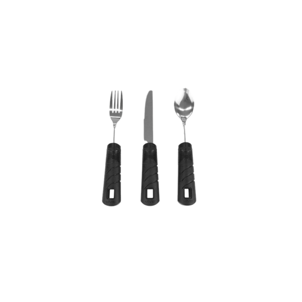 Bendable Adaptive Utensil Set Black