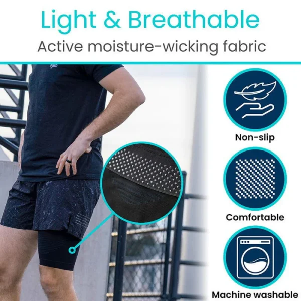 Thigh Compression Sleeve Black - Image 4