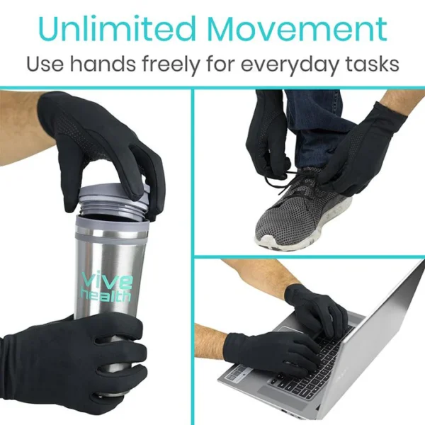 Copper Full Finger Arthritis Gloves - Image 2